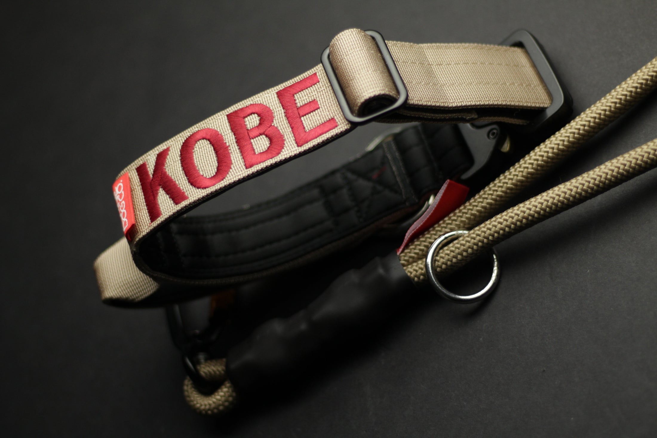 1.5" Tacti Slim Dog Collar- Buttercream