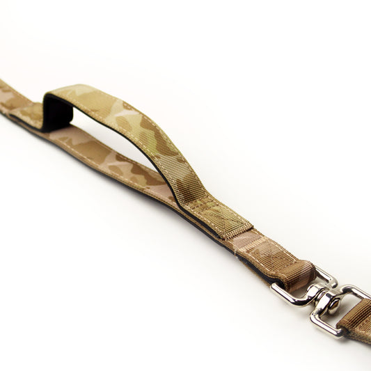 Tacti Luxe Dog Leash - White Gold - Desert Camo