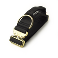 Load image into Gallery viewer, 2" Tacti Luxe Dog Collar - Gold Noir