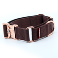 Load image into Gallery viewer, 1.5" Luxe Martingale Dog Collar - Chocolate